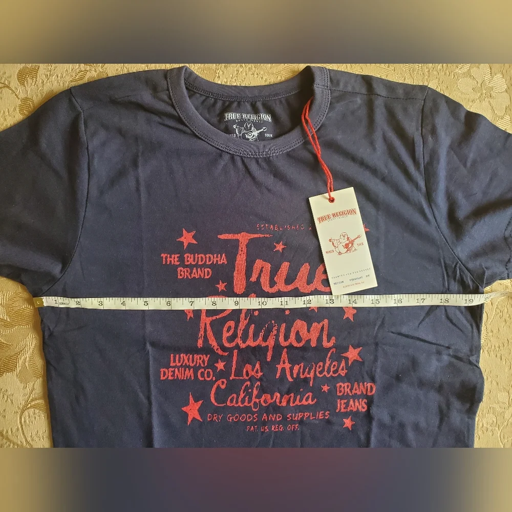 True Religion Graphic Crewneck Tee/Navy